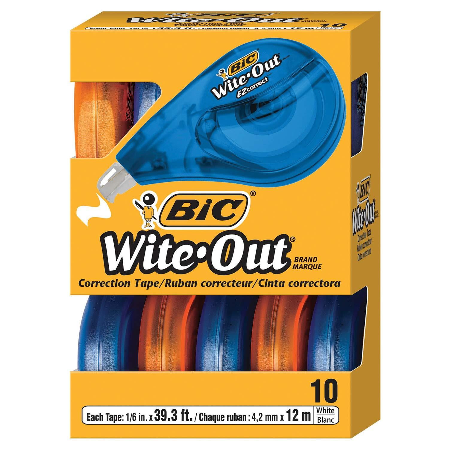 Bic Wite Out Brand Ez Correct Correction Tape White 10 Count 10 Count