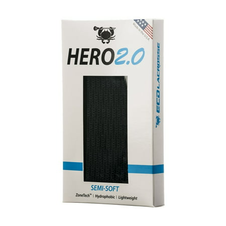 East Coast Dyes Hero2.0 Semi-Soft Lacrosse Mesh Black By ECD Lacrosse Ship from (Best Soft Mesh Lacrosse)