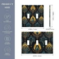 thumbnail image 2 of Yayeee Toggle Light Switch Wall Plate 3-Gang 6.37"x4.48" Decorative Outlet Cover, Navy Blue Art Pattern, 2 of 7