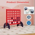 thumbnail image 3 of Costway 4-in-a-row Game Set with 42 PCS Chips & 600D Oxford Fabric Carrying Bag Wooden Red, 3 of 10