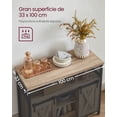 thumbnail image 3 of VASAGLE Armario de Cocina, Aparador, Estantes Ajustables, con 2 Puertas Correderas, para Salón, Marrón Camello, Negro Tinta MLSC092B50, 3 of 6