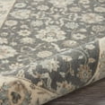 thumbnail image 4 of Nourison Living Treasures 94" Round Wool Indoor Rug in Gray-Ivory, 4 of 9