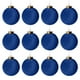 thumbnail image 4 of Bolas decorativas navideñas, 12 bolas de terciopelo flocadas, adornos navideños de plástico, adornos colgantes para árbol de Navidad, adornos navideños de 3,15 pulgadas, adornos navideños para exterio, 4 of 7