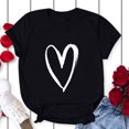 thumbnail image 2 of ASFGIMUJ Womens Valentine Day Love Print Tee Short Sleeve Tops Blouse T Shirt, 2 of 7