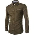 thumbnail image 1 of Rebeca de manga larga para hombre a la moda, prendas de vestir exteriores holgadas con botones, blusa sólida, abrigo, Tops Fridja po4934, 1 of 2