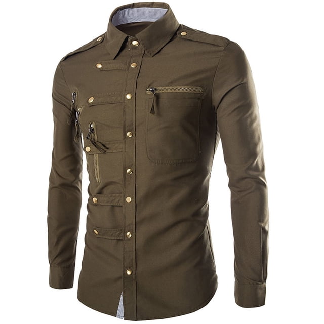 Rebeca de manga larga para hombre a la moda, prendas de vestir exteriores holgadas con botones, blusa sólida, abrigo, Tops Fridja po4934