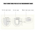 thumbnail image 3 of HPZZ Soft Lace toilet lid, tank, seat top cover 3 piece set Toilet seat cover set 3 piece with Storage Bags (Red), 3 of 7