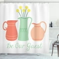 thumbnail image 1 of Ambesonne Be Our Guest Shower Curtain, Flower Vases Blossoms, 69"Wx75"L, Multicolor, 1 of 3