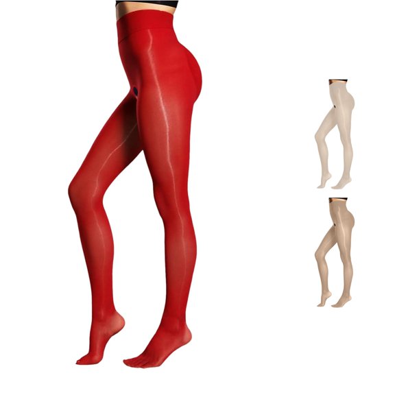 Xijirk Womens High Waist Full Length Pantyhose Soft Stretchy Hosiery for Home All Season Daily Wear,Red,One Size