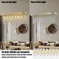 thumbnail image 6 of Modern Champagne Gold Kitchen Island Light - Oval Crystal ceiling chandelier, 6 of 7