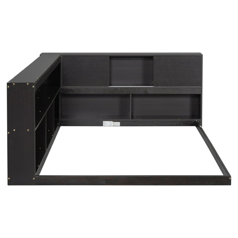 JINS & VICO Pinewood Full Corner Bed with L Shaped Bookcases JINS & VICO Pinewood Full Corner Bed with L Shaped Bookcases