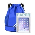 thumbnail image 4 of Drasry Drawstring Backpack Resistant String Bag Swimming Gym Sports Bags (Blue), 4 of 6