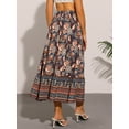 thumbnail image 3 of DARING DIVA Women's Boho Floral Casual Beach Flowy Maxi Skirt XS Dark Blue, 3 of 6
