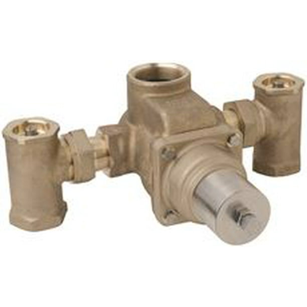 Symmons Tempcontrol Thermostatic Mixing Valve, Rough Brass, 11/2 In. X