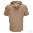 thumbnail image 3 of Wrtxtat Short Sleeve Hoodies for Men Lightweight Cotton Breathable Pullover Tee Tops Summer Sports Running Sweatshirts Khaki XXXL, 3 of 6