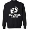 thumbnail image 2 of OXI Crewneck Sweatshirt - Hide And Seek Champion, Basic Casual Sweatshirts for Men's and Women Fleece Sweatshirt Long Sleeve - Black 3X-Large, 2 of 2