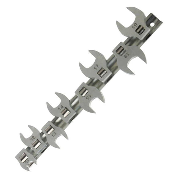 Almencla 8 Pieces 3/8 inch Drive Crowfoot Wrench Set Practical Crow Foot Open Spanner