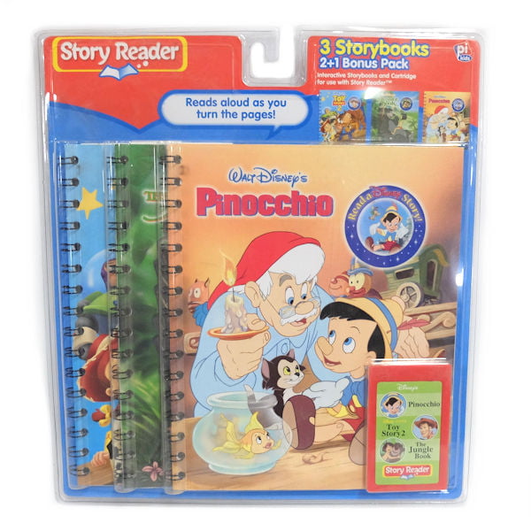 Story Reader 3 Storybooks Disney Pinocchio, Toy Story 2, The Jungle Book - Walmart.com - Walmart.com