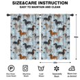 thumbnail image 2 of Blackout Kids Curtains,Cute Dachshund and Dog Footprint Childrens Insulated Curtains Set Of 2,Bedroom Essentials,Toddler Room Decor 42"x63"(106x160cm), 2 of 4