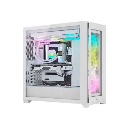 中古未使用品 PCケース CORSAIR iCUE 5000X RGB QL True White CS8342 CC-9011233-WW ミッドタワー ATX ケース