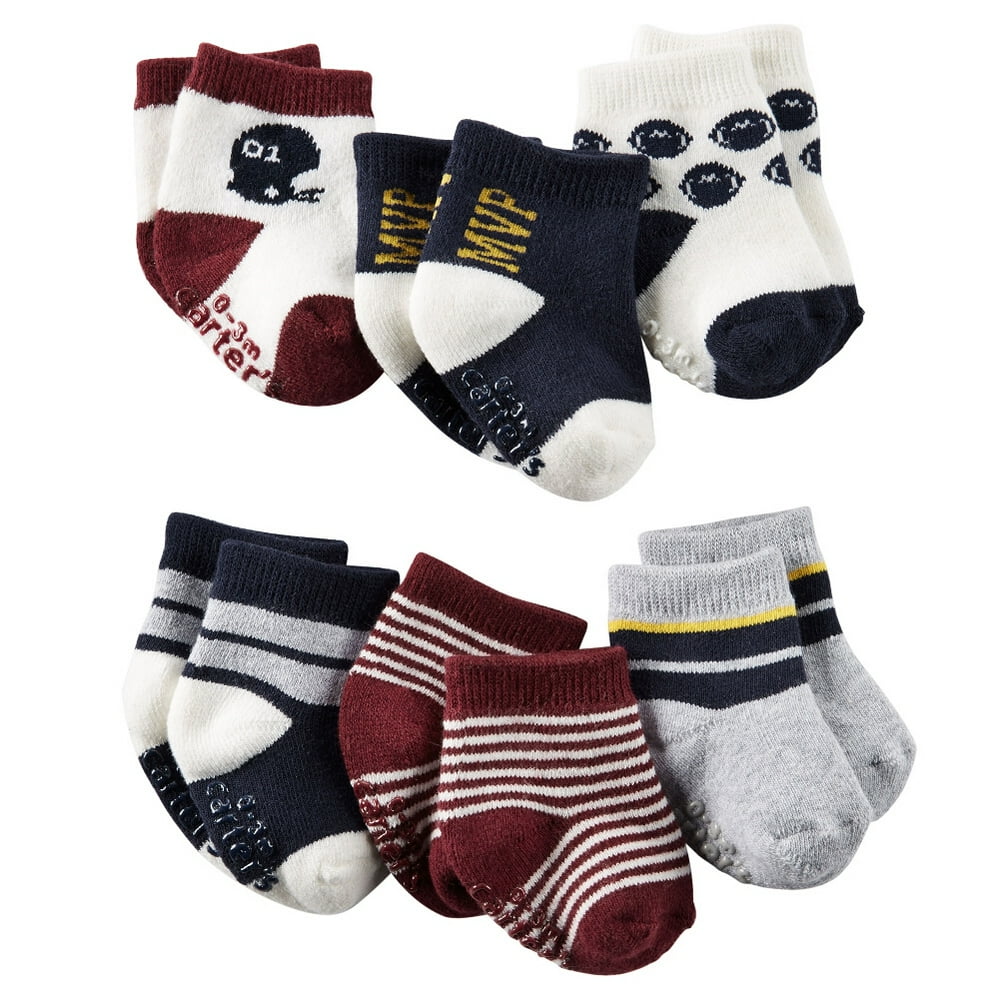 Carter's Carters Baby Boys 6Pack Football Socks