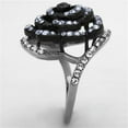 thumbnail image 4 of Two-Tone IP Black Stainless Steel Ring with Top Grade Crystal in Amethyst for Women Amethyst Stone Color Style TK1422 Size 9, 4 of 4