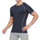thumbnail image 2 of Blusas y camisas de manga corta y cuello redondo para hombre, blusas ajustadas de color liso con cuello redondo y mangas cortas elásticas para hombre., 2 of 4