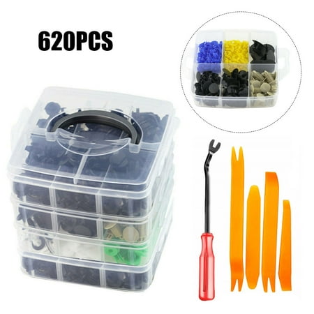 

620PCS Car Body Push Pin Bumper Buckle Moulding Clip Kit Automobile Door Panel Fastener