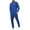 Blue, variant on Admvng Sets for Men Casual Solid Zipper Turndown Collar Shirt Drawstring Straight Leg Pants Set, Size S-3XL