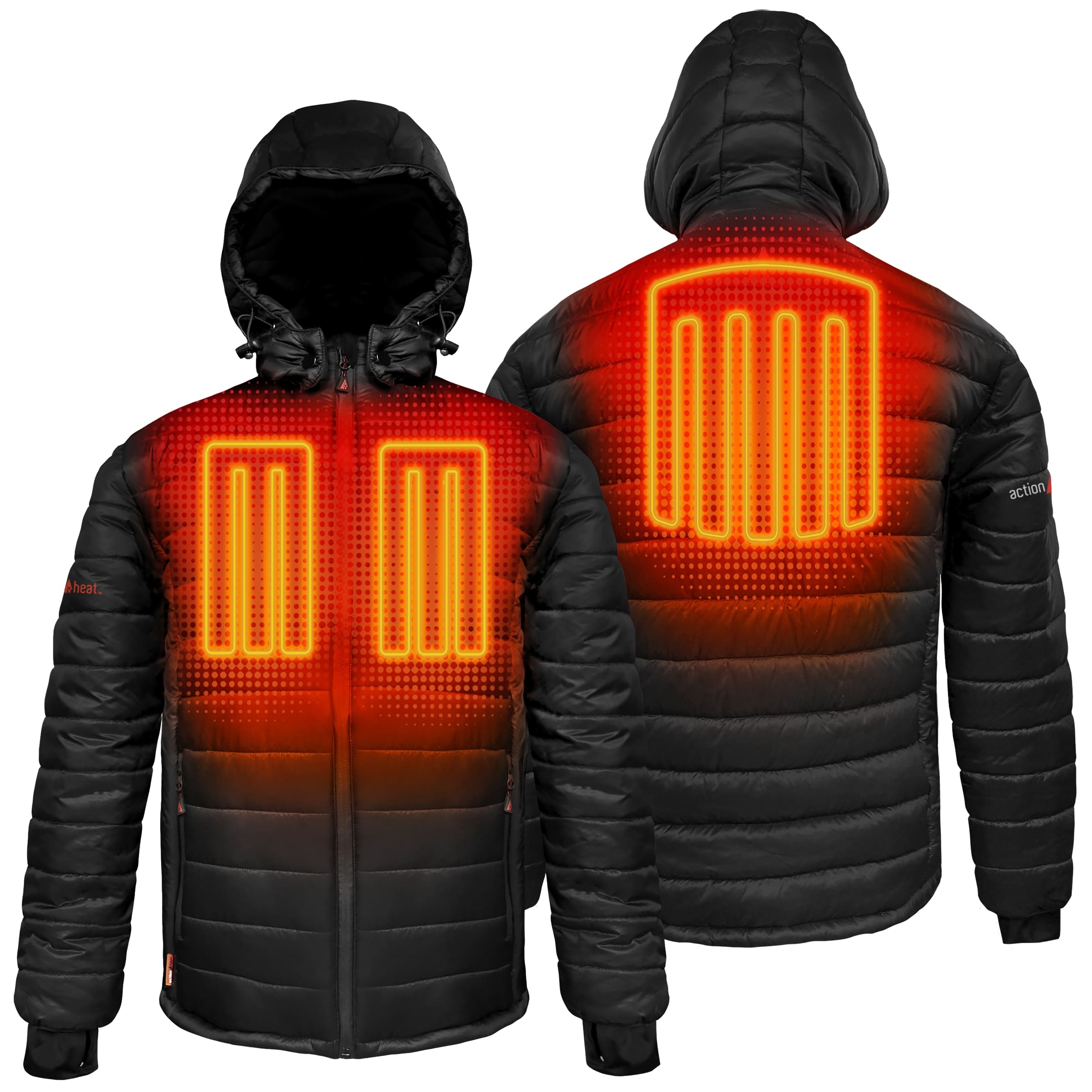 5V Battery Heated Puffer Jacket W/ Hood 