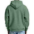 thumbnail image 4 of Qwertyu Hoodies for Men Waffle Knit Full Zip Up Hooded Sweatshirts Loose Casual Textured Pullover Sweatshirts with Pocket Mint Green 3XL, 4 of 4