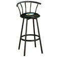 thumbnail image 1 of The Furniture King Bar Stool Black Metal Finish with an Animal Themed Decal (Bass - Black), 1 of 1