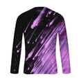 thumbnail image 5 of Yufatyle Long Sleeved Shirts for Men Casual Printing Workout Pullover Round Neck T-Shirt Slim Fit Tops, Pink XXXL, 5 of 5