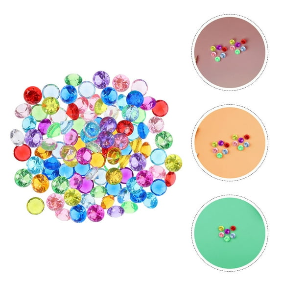 WHAMVOX 150PCS Acrylic Rhinestones Vase Fillers, Table Scatter Miniature Rhinestones Fake Gems Acrylic Jewels for DIY crafts Making