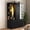 Black, variant on Noble House 71.7" Wardrobe Closet with 2 Doors, 6 Drawers and Hanging Rail, White