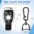 thumbnail image 6 of Key Fob Cover Compatible with Mercedes-Benz CLS CLK AMG GLC GLE GLS ML SL SLK A C E R S G Keychain Case Holder Protector,D-Sliver, 6 of 6