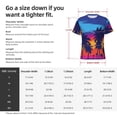thumbnail image 4 of Bixox Men's Beach with Palm Trees Printed Short Sleeve Skinny Athletic T-Shirt, 4 of 6