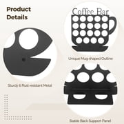 Black Metal K Cup Holder – 19‑Slot Coffee Pod Organizer, Vertical Capsule Rack, Countertop Storage Display for Kitchen, Office & Home Coffee Bar