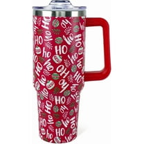 Christmas Tumbler 40oz Red Xmas Tumbler Cup with Lid and Straw Stainless Steel Insulated Coffee Mug Christmas Gifts for Women Men