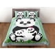 thumbnail image 3 of Funda Nórdica Verde Panda, Ropa de Cama Infantil con Funda de Almohada, 3 of 4