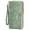 Green, variant on Wallet for Women Clutch Double Zip Around Credit Card Holder Leather Women's Wallet Large Capacity