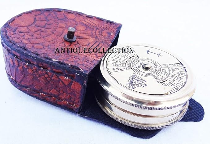 Brass Robert Frost Calendar Poem Compass 100 Year Engraved