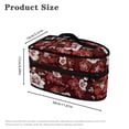 thumbnail image 6 of HELLHERO Burgundy-toned Vintage Floral Steam Iron Storage Case (11.8x6.69x5.5 In) Polyester, Bag Only, 6 of 6