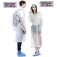 thumbnail image 5 of Raincoat, [1 Pack] Portable EVA Rain Coats Reusable Rain Poncho with Hood and Elastic Cuff Sleeves, 5 of 7