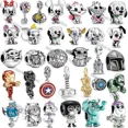 thumbnail image 2 of Colgante de plata de ley 925 con dibujos animados de Disney para mujer, abalorio de Marvel Baby Yoda Winnie Stitch, compatible con Pulsera Original, regalo de joyería, 2 of 5