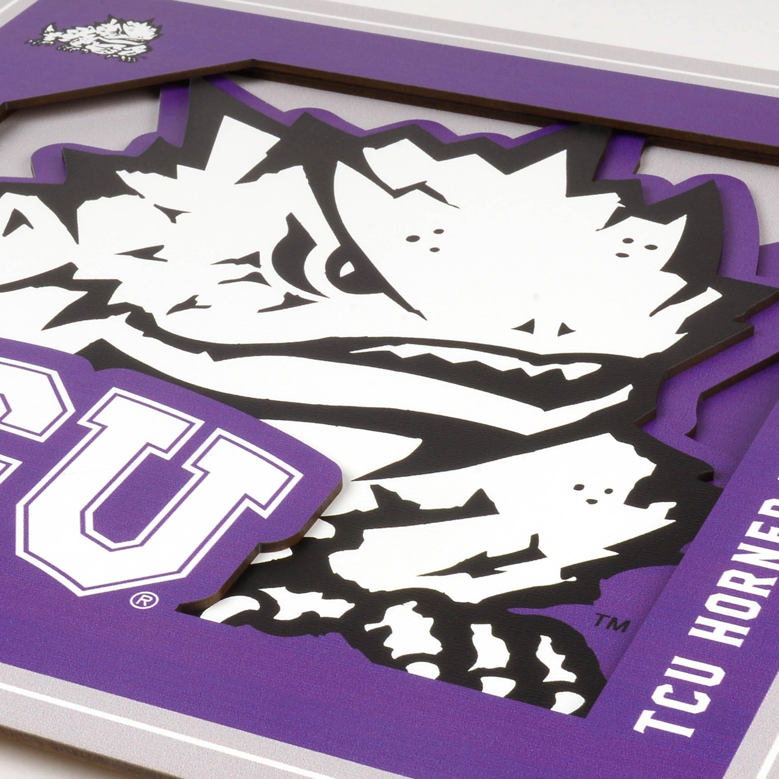 YouTheFan NCAA TCU Horned Frogs 12 x 12 Wall Art