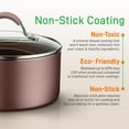 thumbnail image 5 of NutriChef 20-Pc. Nonstick Kitchen PTFE/PFOA/PFOS-Free Heat Resistant Silicone Handles Cookware Bakeware Set w/Saucepan, Brown-NCCW20SBR, Brown, 5 of 9