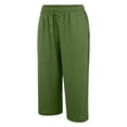 thumbnail image 5 of Cotton Capri Pants For Women Plus Size Wide Leg Capris Cotton Linen Capri Pants Women Baggy Linen Pants Women Cotton Capri Pants For Women Summer Capris For Women Lightweight Wide Leg Capri, 5 of 5