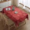 thumbnail image 2 of Merry Christmas Tablecloth Waterproof Spillproof Tablecolths Table Covers Winter Snowflake Table Cover for Party Picnic Dinner Decor Rectangle,60x84inches, 2 of 5