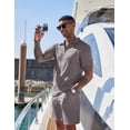 thumbnail image 5 of COOFANDY Men's Polo Shirt and Shorts Set Summer Outfits Fashion Casual Short Sleeve Polo Suit for Men 2 Piece Shorts Tracksuit, 5 of 6